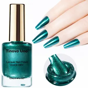 Tinovo Uno 12ML Metallic Nail Polish, Long-lasting Shine Nail Art Polish, No Need for UV/LED Lamps, Nail Art & Nail Polish for Women