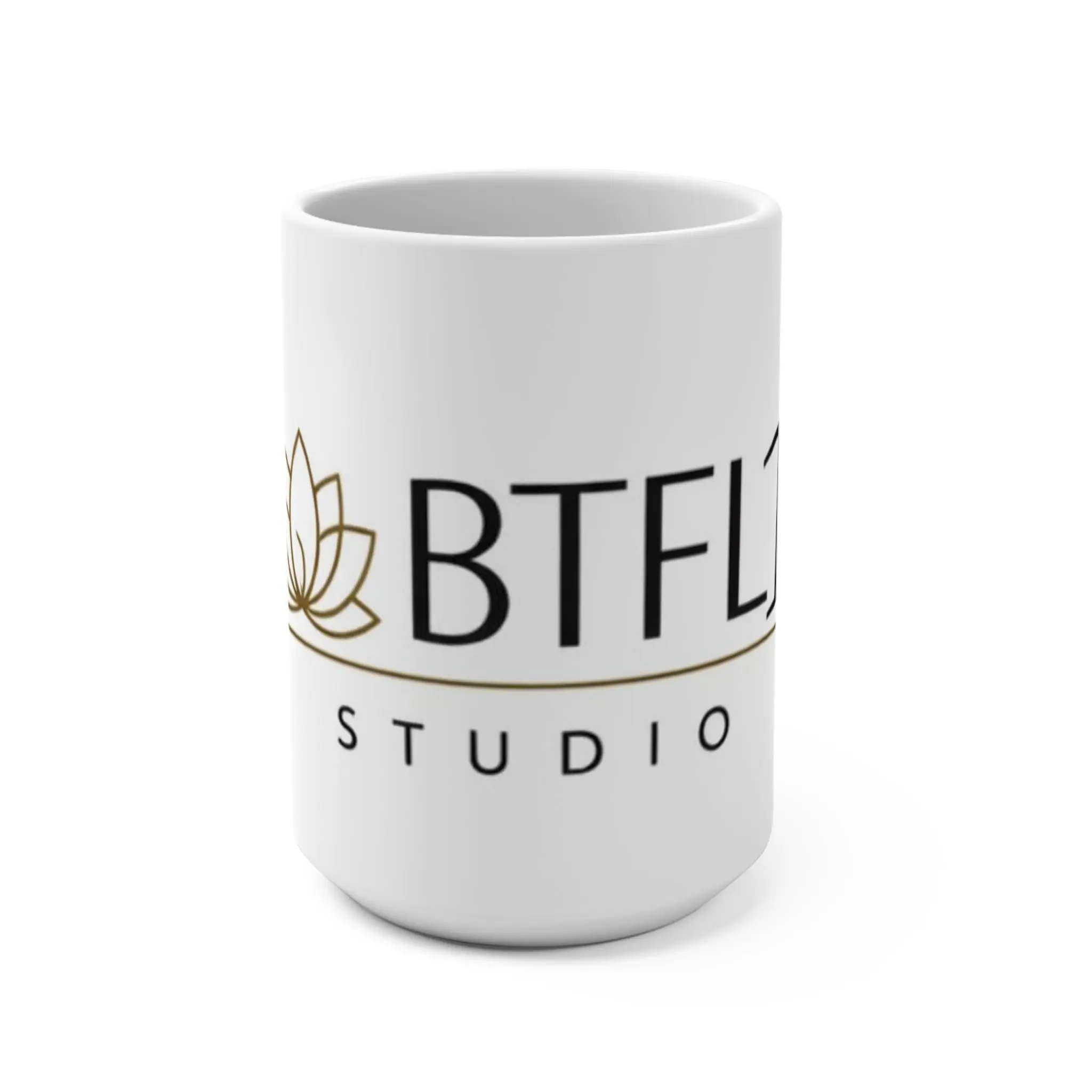 BTFL Studio Logo Ceramic Mug — 15oz Branded Coffee Cup