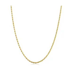 10k Yellow Gold 1.5-mm Semi Solid Rope Chain Necklace
