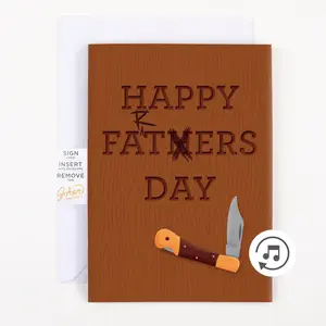 Endless Farting Father's Day Card with Glitter and Stickers Surprise