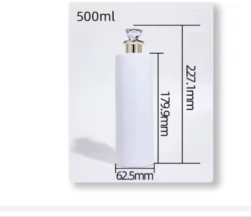 Plastic Toner Empty Bottles 500ml Luxury Gold Diamond Lid Lotion Bottle for Shower Gel Soap