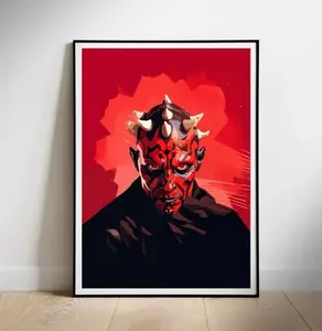 Coffee print, Darth Maul, Fan Art Movie print, Printable Wall Art Decor Poster