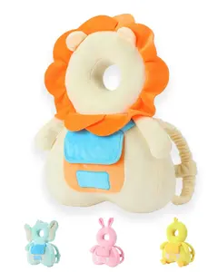 JunNeng Baby Head Protector Backpack with Squeaker，Toddler Head Safety Protection Cushion, Yellow Lion