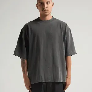 Shaka 7.5 oz Garment Dye Drop Shoulder T-Shirt Oversized Streetwear Menswear Aesthetic Cotton