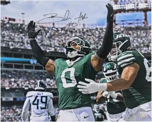 Braelon Allen New York Jets Autographed 16" x 20" 1st Touchdown Celebration Photograph - Fanatics Authentic Certified