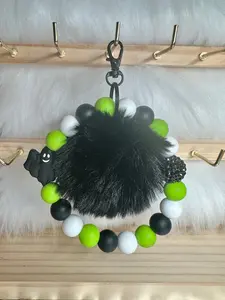 Ghost Black Lime Keychain & Wristlet