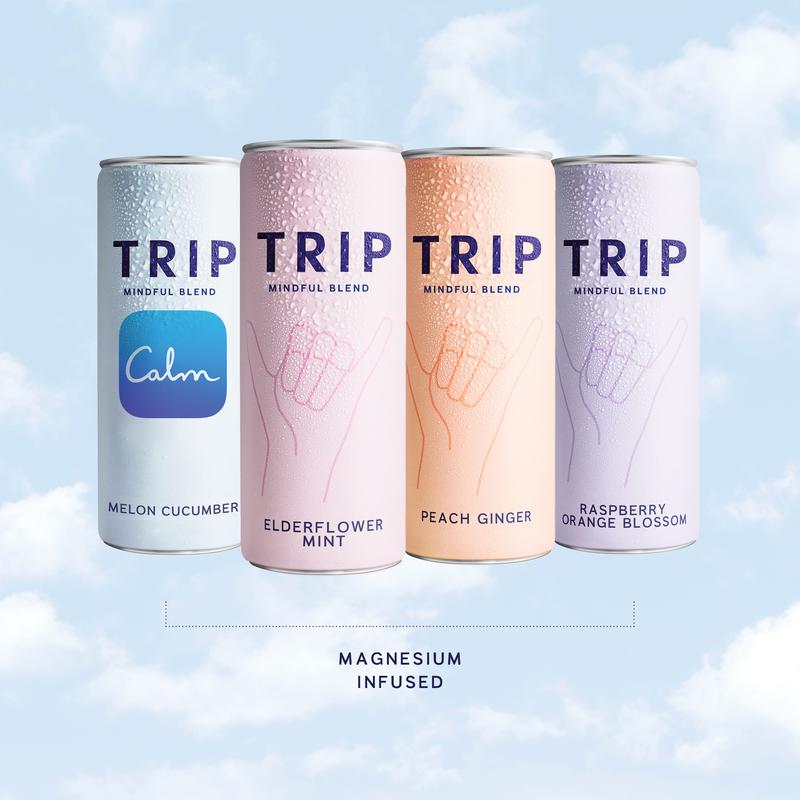 TRIP Variety Pack - Premium Light Botanical Spritzes with Magnesium, Ashwagandha, Lion's Mane & L-Theanine - Low Calorie & Vegan - 12 Oz, Mindful Blends 12 Pack