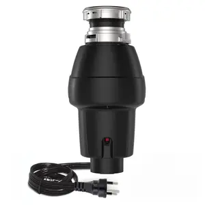 【GARVEE】Power Series Connect Continuous Feed Garbage Disposals in Multiple Horsepower Options (1/2HP, 3/4HP, 1HP) and Colors (Black, Gray) for Efficient Food Waste Management