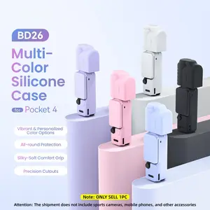 DJI Osmo Pocket 4 Colorful Silicone Protective Case, Soft Skin Cover Camera Accessory