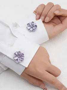 2/5pcs Floral Button Protector Sleeves, Elegant Shirt Button Accessories, Light Luxury Turtle Buttons, All Seasons Fashion