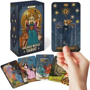 Wyspell Tarot Cards: Sacred Witch Tarot Deck with Guide Book - Unique Card Deck for Beginners - Modern Fortune Telling Cards
