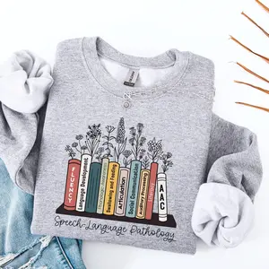 Speech Therapy T-Shirt / Sweatshirt & Hoodie, Gift for Speech Therapist t-shirt,  Speech Language Pathology Cotton Fabric