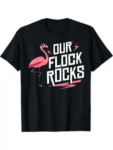 Men' Funny Flamingo Graphic T-Shirt - Our Flock Ro