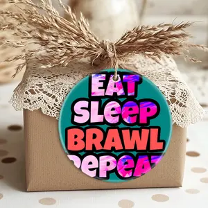 Christmas Ornaments Crazy Raccoon Brawl Stars Brawl Star Gift For Friends X-Mas Acrylic Tree New Year Circle Decor Family