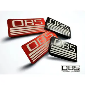 OBS - '4 Line' Classic Pillar Emblem - Anodized - Sold as a Pair