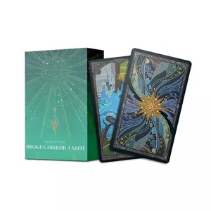 Shattered Mirror V Lightweight Vibrant Colored Glass Art Tarot Cards, Divination, 5th Edition Collector's Deck Featuring Gold Edges, 79 Mythical Fantasy Scenes, Unique Mythical Themes, for Art Enthusiasts, Mythical Themes, Gold Edging