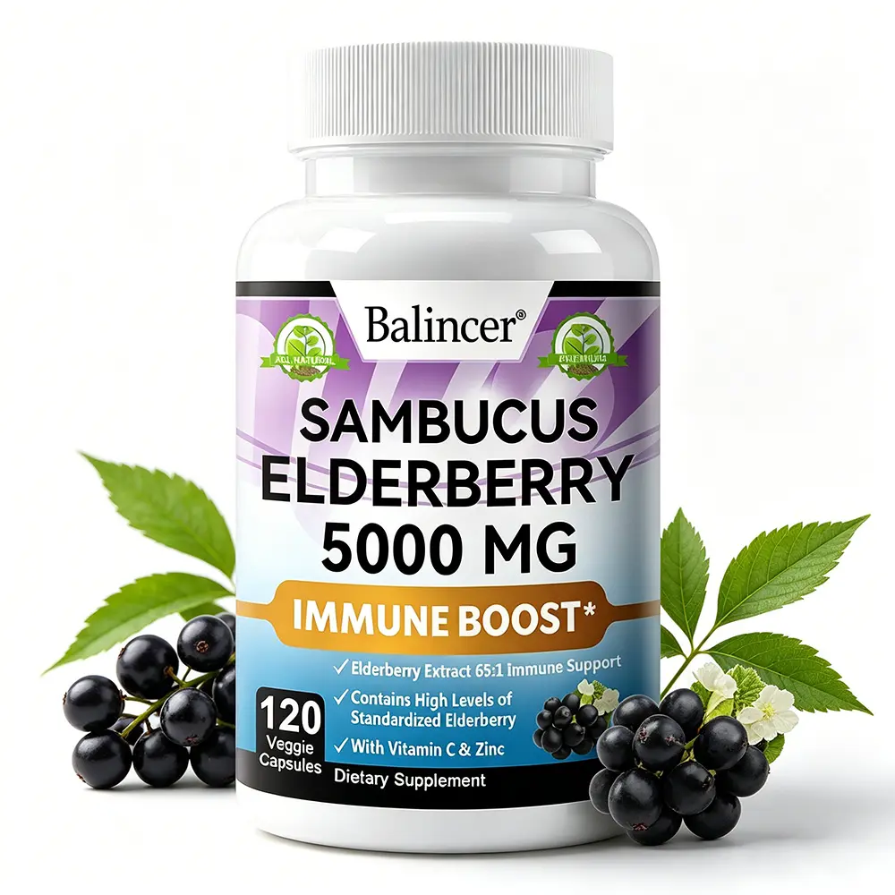 Balincer Sambucus Elderberry 5000mg - Advanced Immune Support Capsules