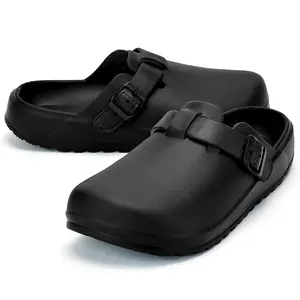 FoamFam Arch Support Work Clogs Slip Resistant Orthopedic Shoes for Chef Nurse Garden Comfortable, Slip-On Cushion Slide Sandals