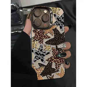 Various Spliced Leopard Prints And Stars Phone Case Suitable For Compatible With Iphone17 16, 15, 14, 13, 12, 11, PRO MAX, PLUS,As Well As, Galaxy S22/23/24/25 UltraThe Product Is A 2D Image
