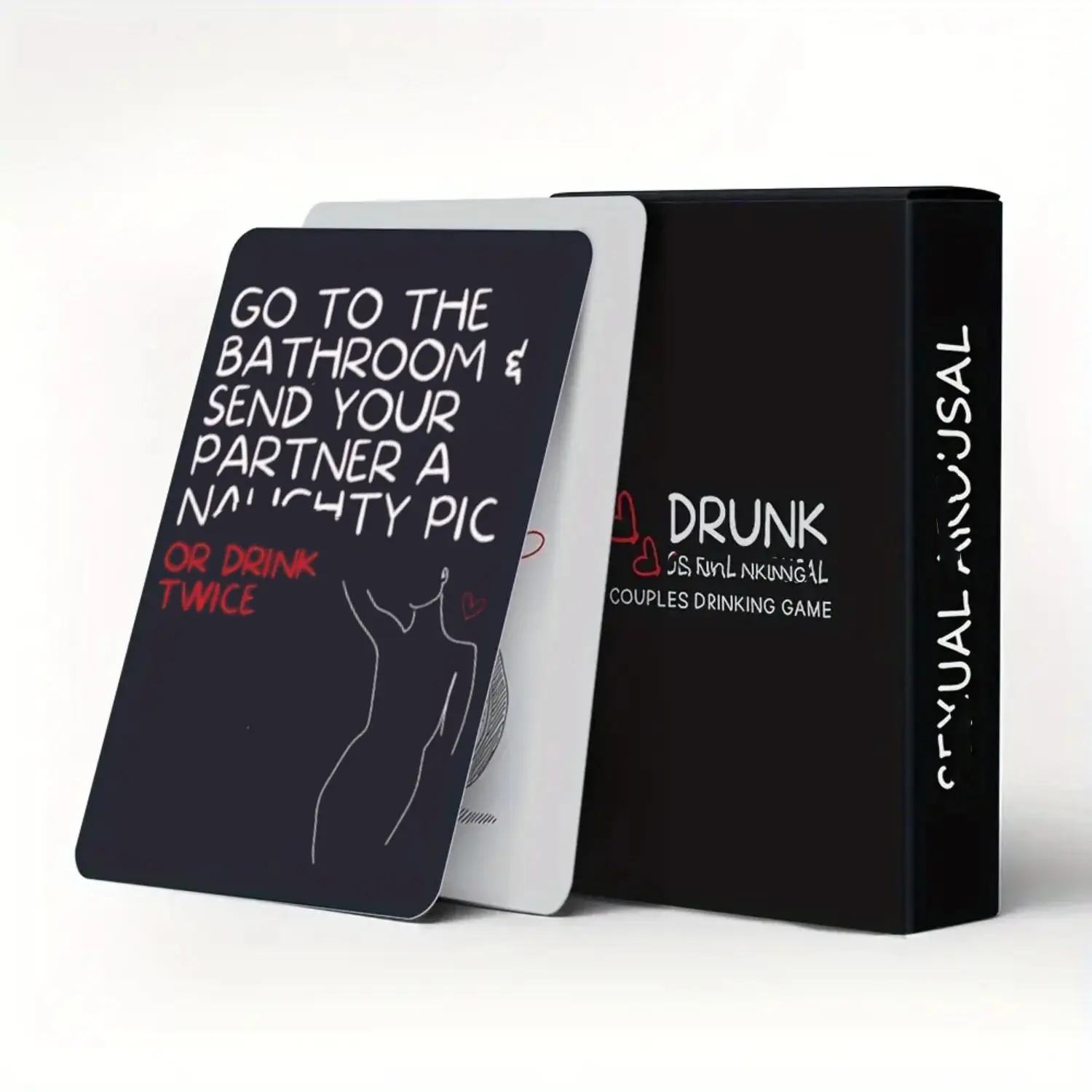 Drunken Card Game, Couples Drinking Game, 1 Box Interactive Couple Card Stock, Suitable for Date Night Party Game Adults Valentine's Day