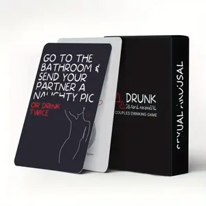 Drunken Card Game, Couples Drinking Game, 1 Box Interactive Couple Card Stock, Suitable for Date Night Party Game Adults Valentine's Day