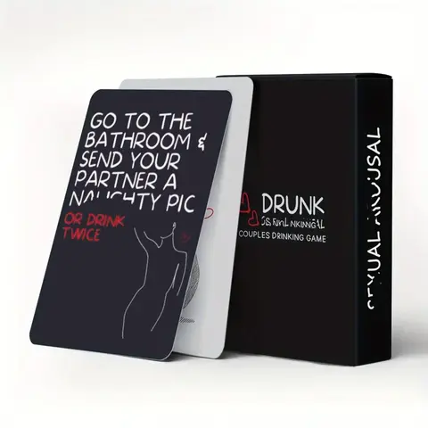 Drunken Card Game, Couples Drinking Game, 1 Box Interactive Couple Card Stock, Suitable for Date Night Party Game Adults Valentine's Day