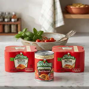 Canned Pasta Meals Variety, Ready-to-Eat Pasta with Meat, Multiple Flavors, 14.5–15 Oz Cans