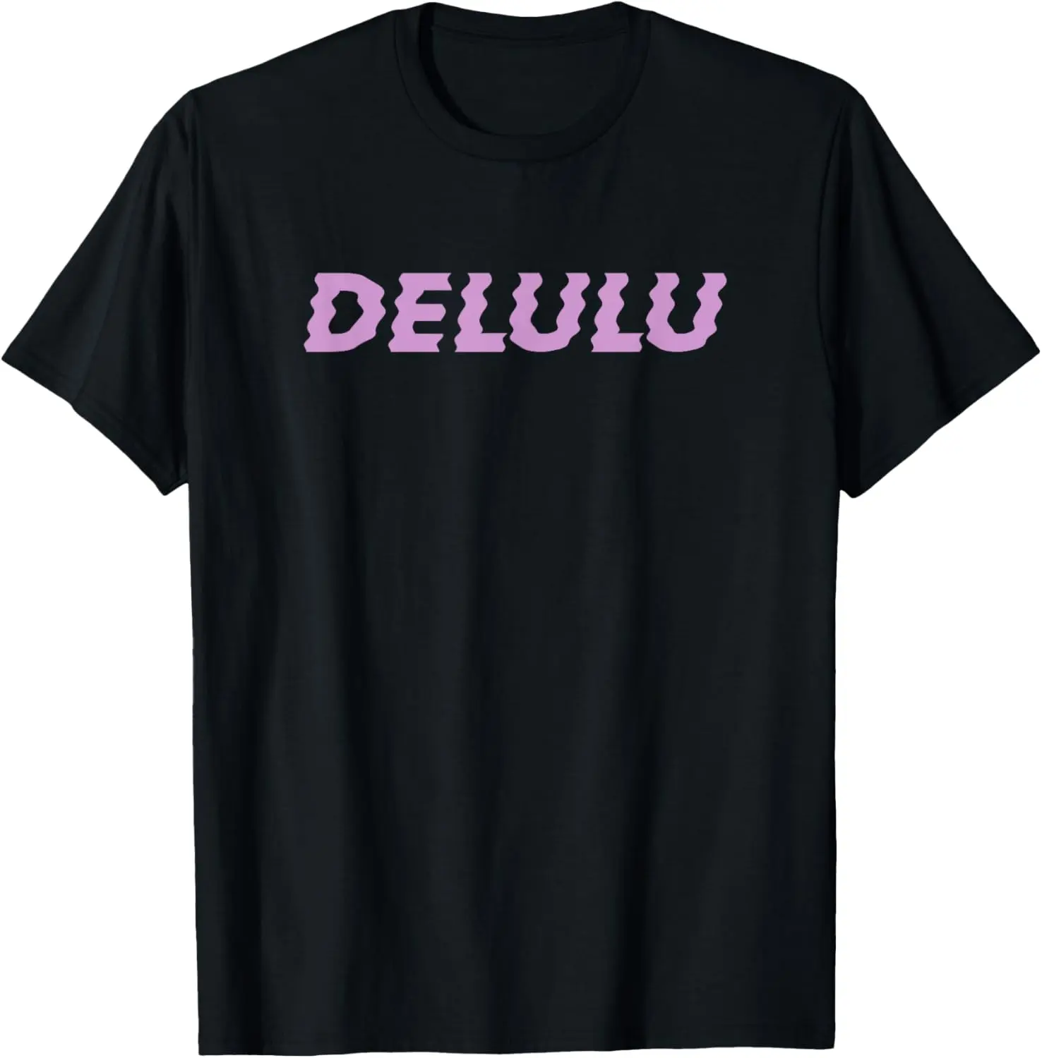 Delulu T-Shirt black Pure Cotton Graphic Tees Menswear Top: Gifts for Men & Women