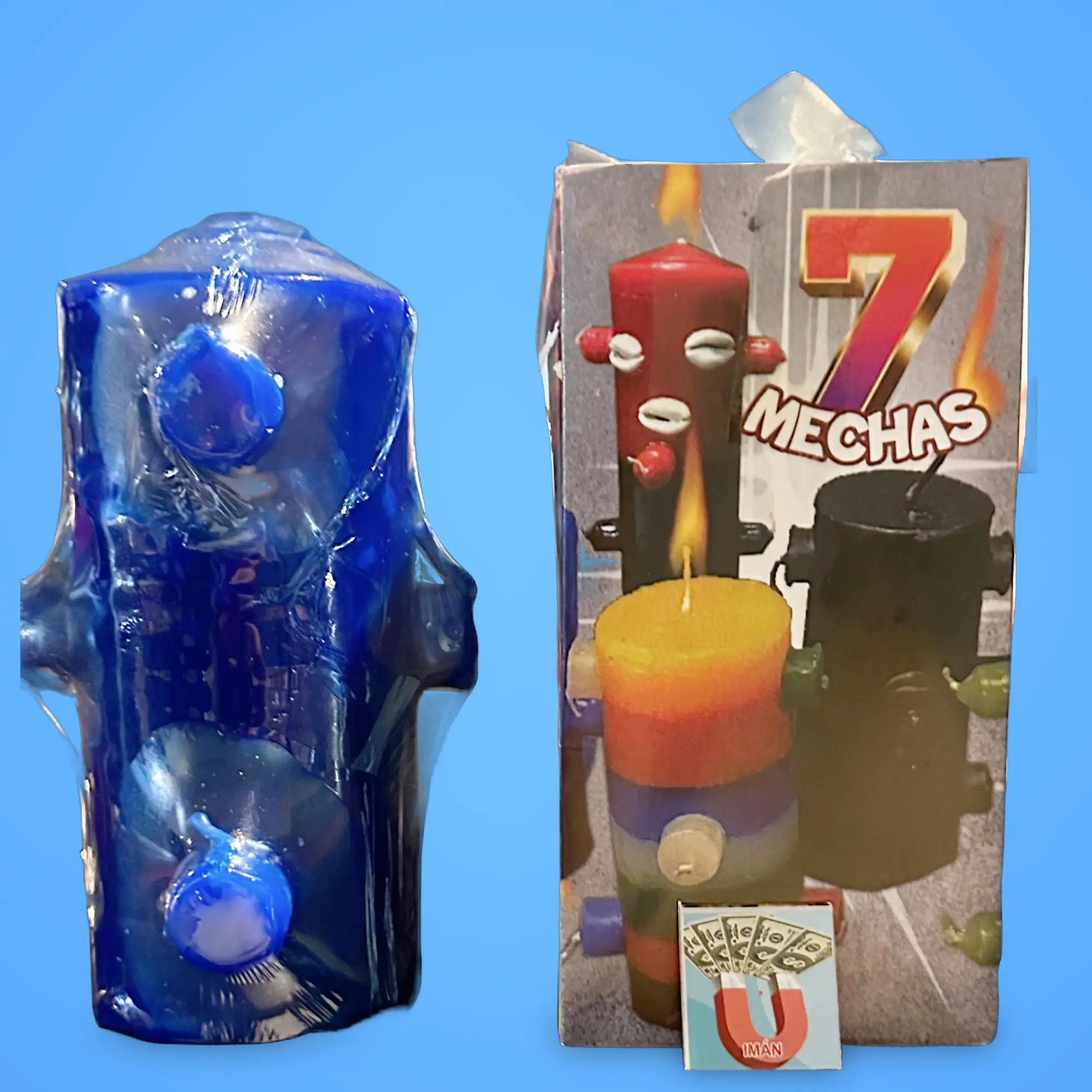 7 Wicks Candle Blue to calm down mind
