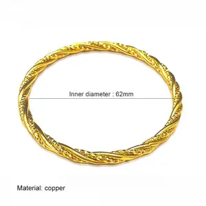2 pieces Bride  Gold-plated Middle Eastern Jewelry Collection Women Wedding Bracelet Warm Birthday Gift Bangles