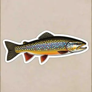 Sticker of a Native Brook Trout - 4” X 2”