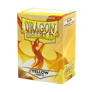 Dragon Shield | Standard Size Card Matte Sleeves | 100 CT - Smooth & Tough Premium TCG Sleeves | Compatible with Pokemon, Flesh & Blood, One Piece & Magic the Gathering | Yellow
