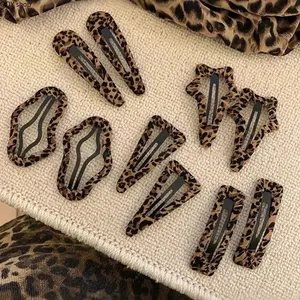 【Summervibes】10Pcs Leopard Print Hair Clips, Trendy Y2K Non-slip Barrettes, Fashion Animal Pattern Hair Pins, Vintage Stylish Hair Accessories for Girls Women, Perfect for Daily Outfit Office Party Autumn Winter Styling