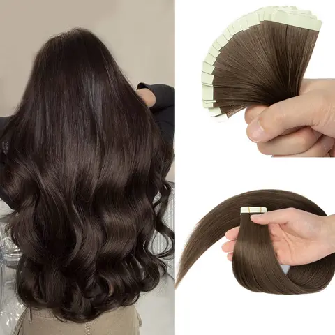20 Inch Tape-In Hair Extensions, 50g Seamless Synthetic Hair, Seamless Integration, 20 Pieces, Smooth Straight Hair, Natural Look, Easy Application, Invisible Hair Extensions, Artificial Hair Extension