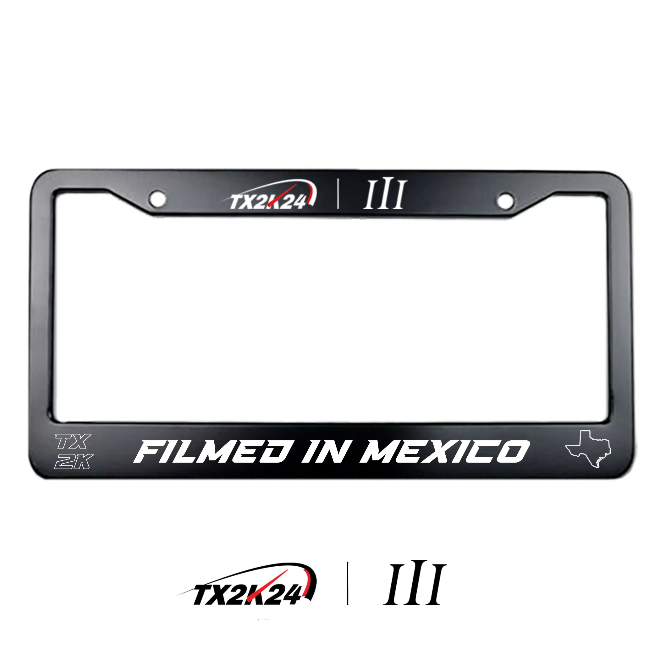 "FILMED IN MEXICO" TX2K x ON THREE FRAME