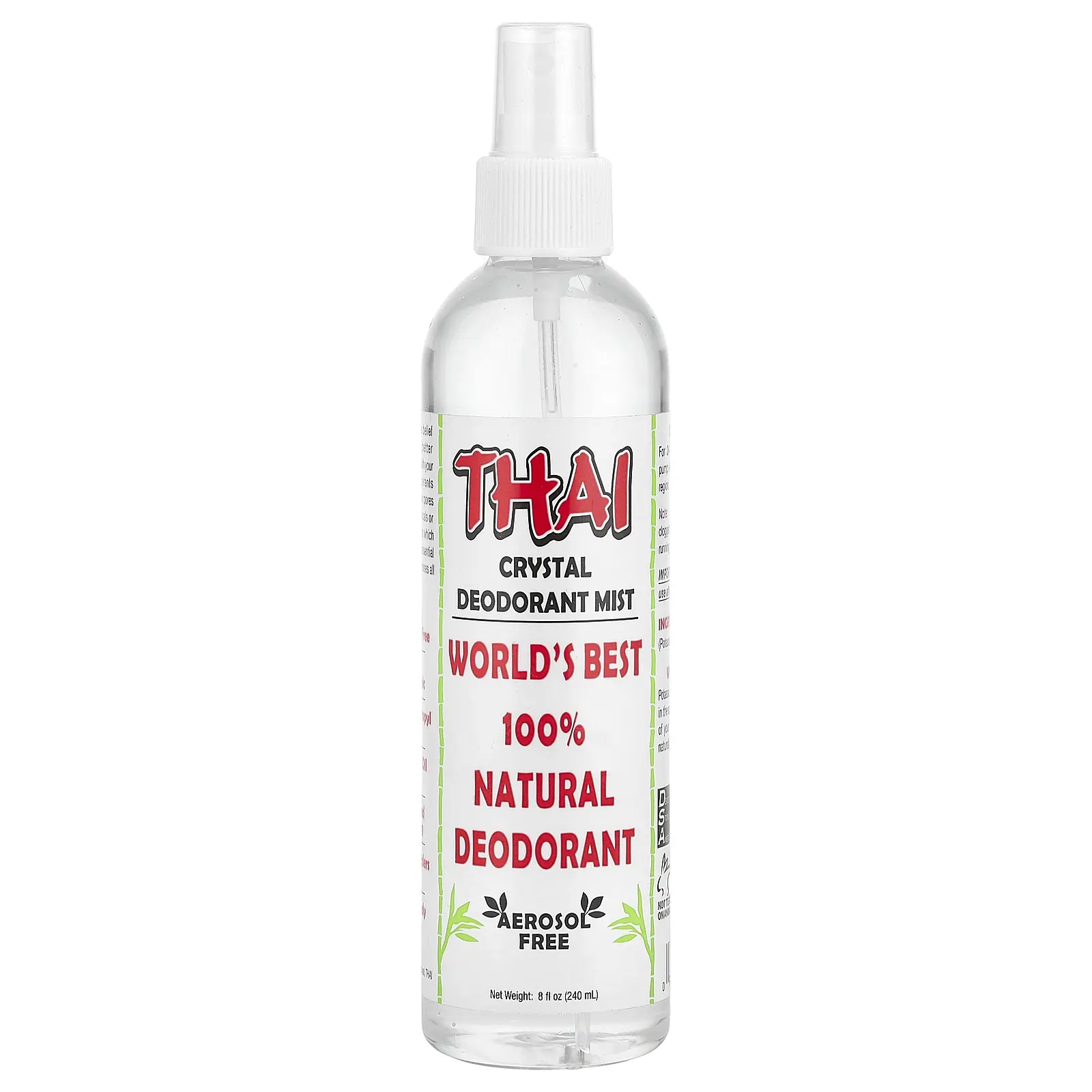 Thai Deodorant Stone Crystal Deodorant Mist, 8 fl oz (240 ml)