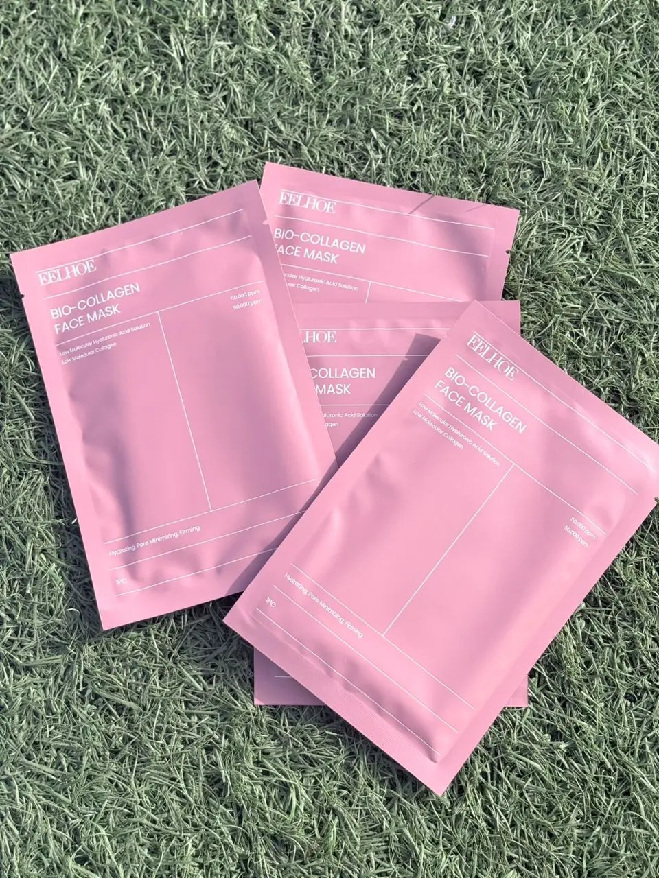 Bio Collagen Face Mask 4 pcs, Deep Hydrating, Pore Minimizing, Moisturizing Overnight Mask for All Skin Types ﻿