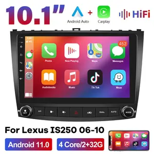 Hizpo Android 13 Car Radio 2 Din Auto Player For Lexus IS250 200 300 350 2006-2012 Stereo Apple Carplay GPS Navigation