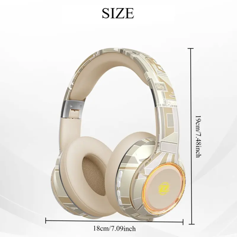 Summerwins Over-Ear Wireless Headphones - Bluetooth 5.3, Built-In Long-Lasting Batteries, HD Call Microphone, 360° Spatial Audio, EQ Mode, 3.5 mm Jack for Mobile, PC & Laptop Use (Travel, Exercise)