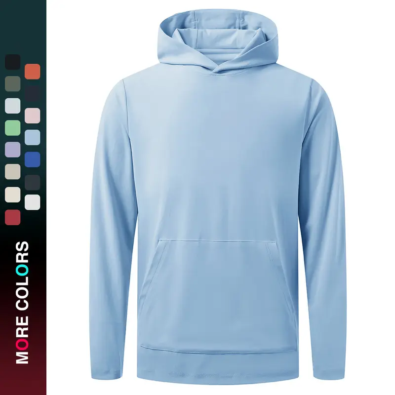 MAELREG Men’s Lightweight Athletic Hoodie.Dry Fit Moisture-Wicking Performance Pullover Sweatshirt Long Sleeve Tops Fashion Menswear