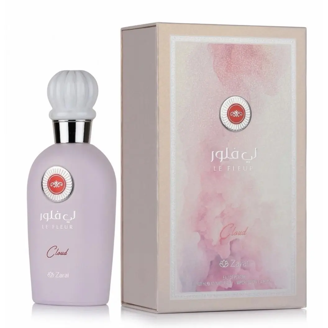 Le Fleur Cloud Perfume 3.4 oz - Elegant Floral Fragrance in Pink Bottle with Silver Cap