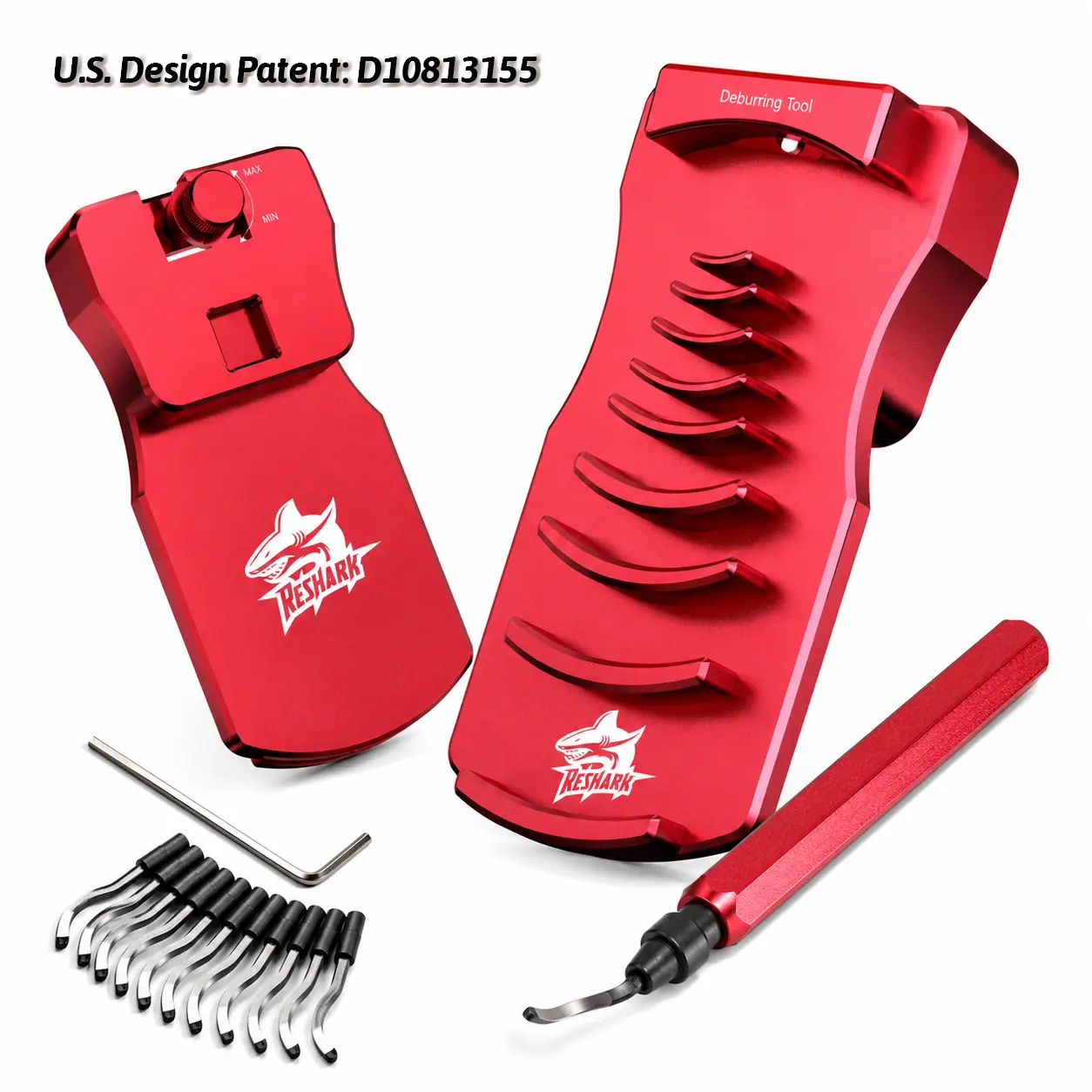 PVC Pipe Deburring Tool for 9 Sizes, 9-in-1 Adjustable Chamfer Tool, Burr Removal Tool for PVC, CPVC, ABS Pipe, Plumbing Hand Tool, SCH-40