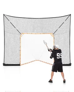 【Summervibes】VEVOR Hockey and Lacrosse Goal Backstop, 12x9 ft Lacrosse Net with Extended Coverage, Quick Easy Setup Complete Accessories Training Net, Backyard Lacrosse Equipment, for Youth Adult (NET ONLY)