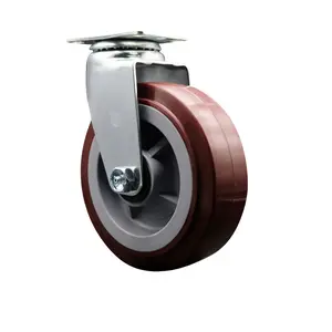 Service Caster MET-SCC-20S620-PPUR 461C6P C6P 6 in. Top Mount Swivel Caster - Fits Metro Shelving Units - Heavy Duty Polyurethane Wheel Replacement, Top Mount Castors