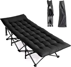 VINGLI Folding Camping Cot Bed,Camping Cots for Adults with Mattress, Cots for Sleeping with Pillow 1200D Layer Oxford for for Guest1P