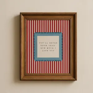 You'll Never Know Dear How Much I Love You Nursery Wall Art Americana Kids Decor