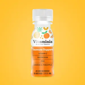 Vitaminis - Immune Support Juice Shots - Rich in Zinc Vitamin C & Magnesium - Sugar-Free - Orange & Pineapple Flavor - 2.5 fl oz