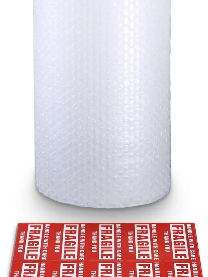 Bubble Cushioning Wrap Rolls 3/16" x 12" x 15' ft Perforated Every 12" for Secure Packaging Shipping Mailing Gift Wrapping Supplies