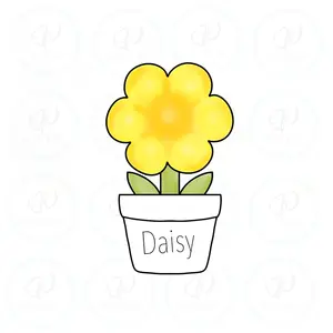 Daisy Flower in a Pot Cutter