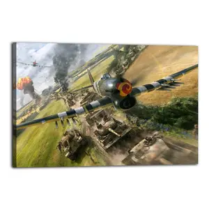 Military Fighter Poster Hawker Typhoon Poster Decorative Painting Canvas Wall Art Picture Print Modern Family Bedroom Decor